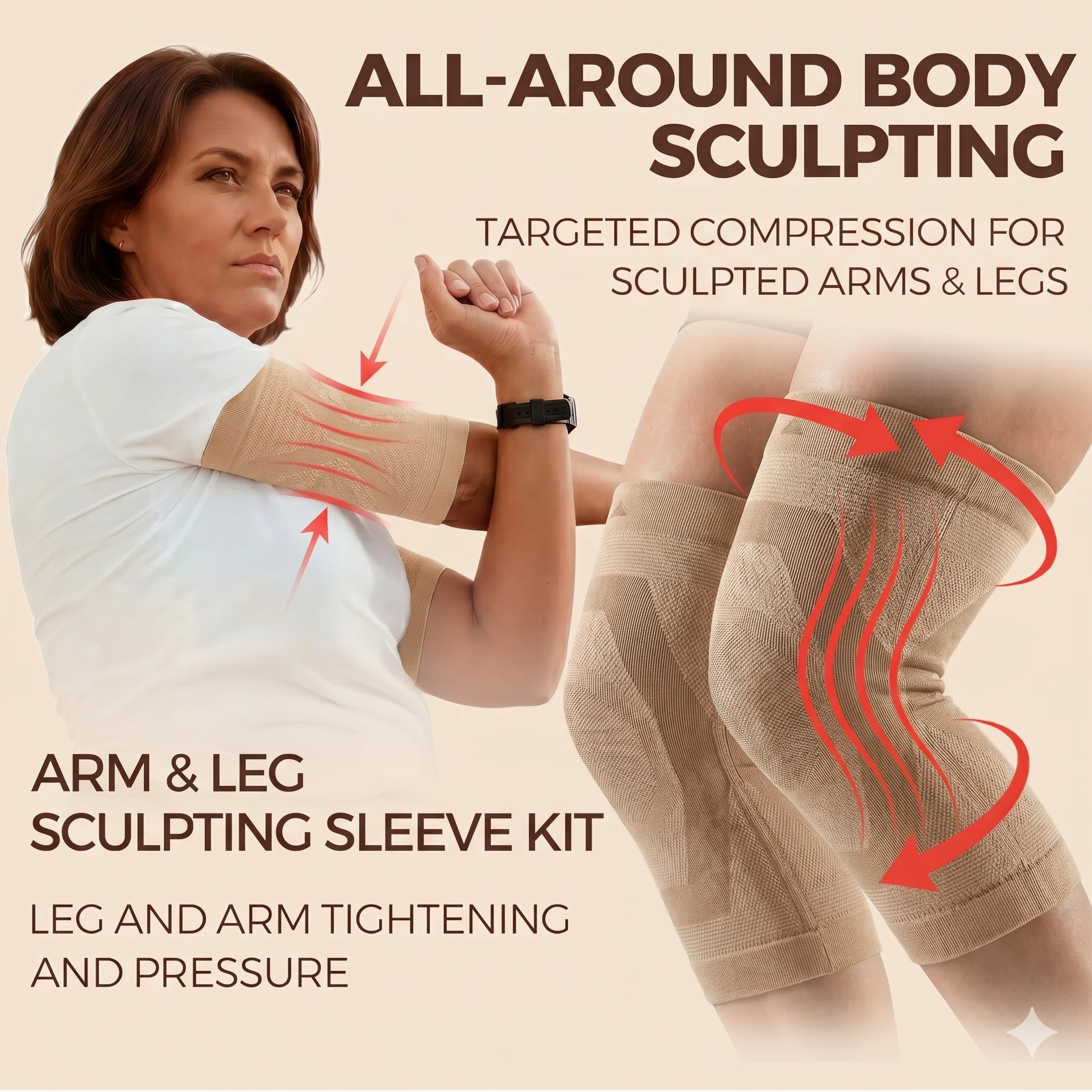 Silix™ 3D Compression Ultimate Smooth 2-Piece Set: Arms & Knees - Image 9