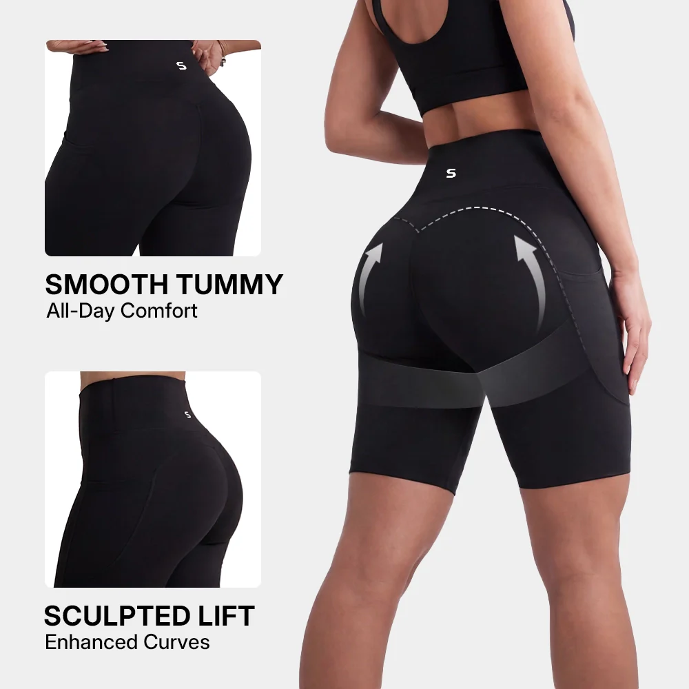 Silix™ Pocket 3D Anti-Cellulite Sculpting Short Leggings - Image 3