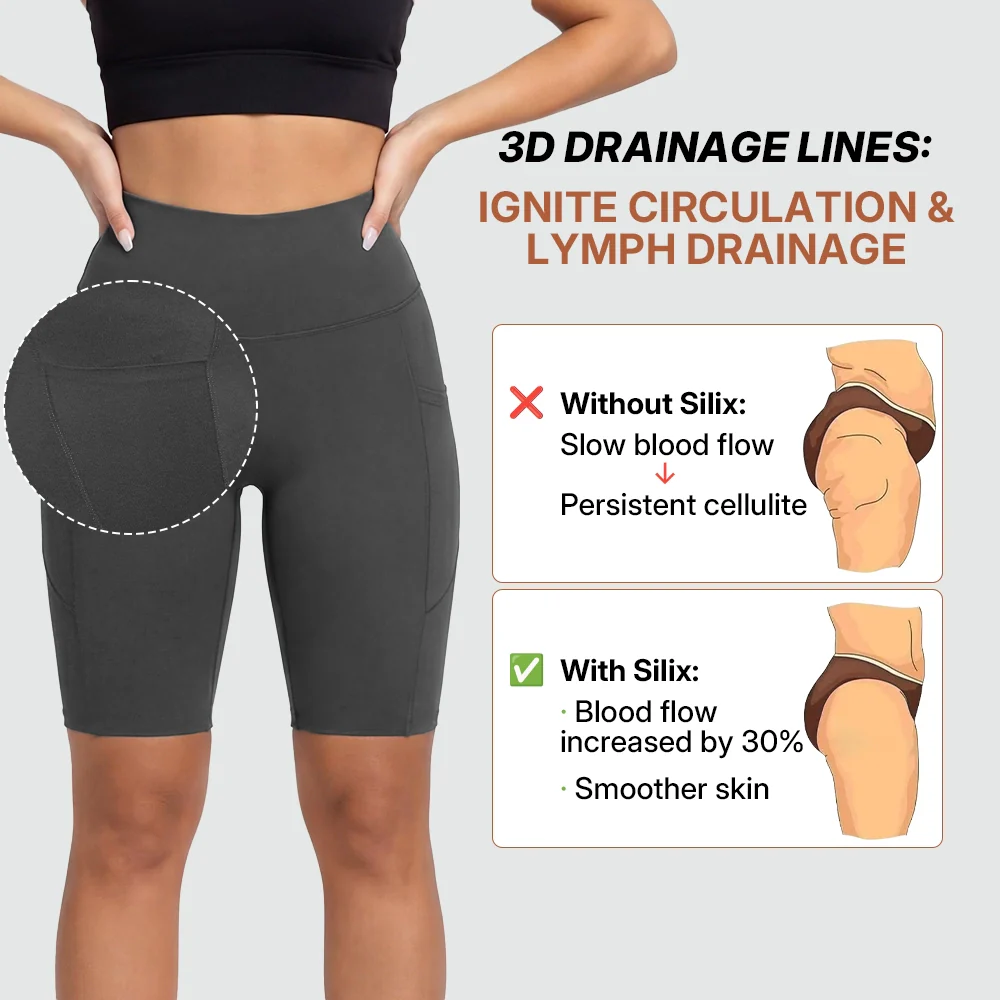 Silix™ Pocket 3D Anti-Cellulite Sculpting Short Leggings - Image 8