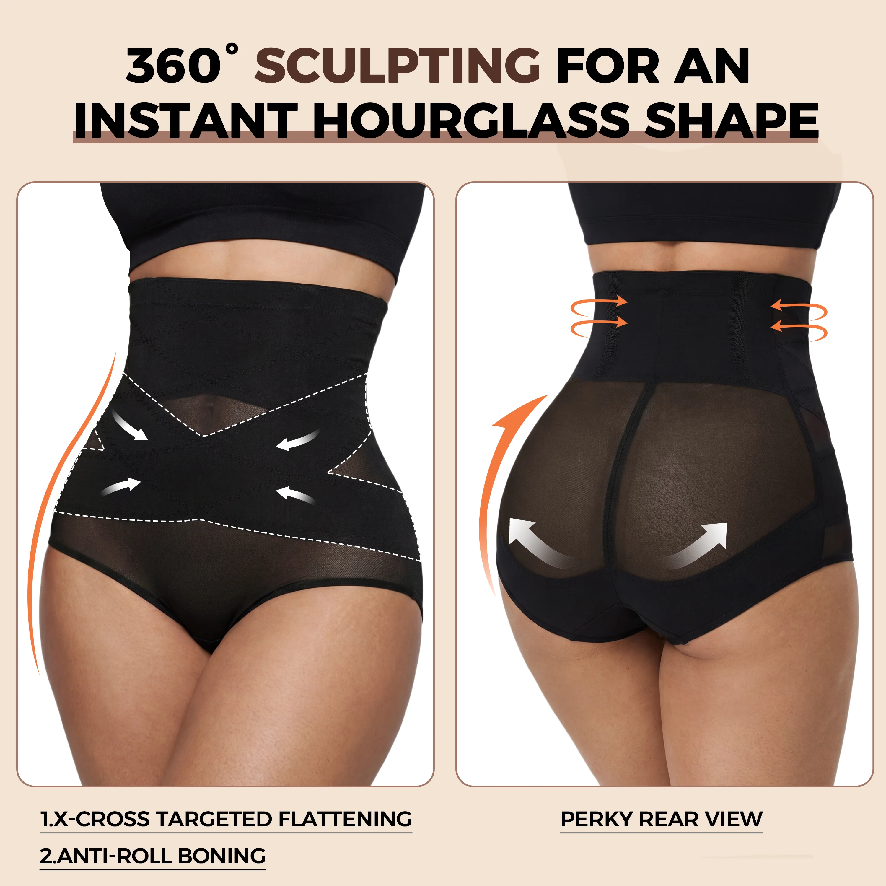 Silix 3D Sculpt™ High-Waist Tummy Control Shaper – 360° Compression & Booty Lifter - Image 5