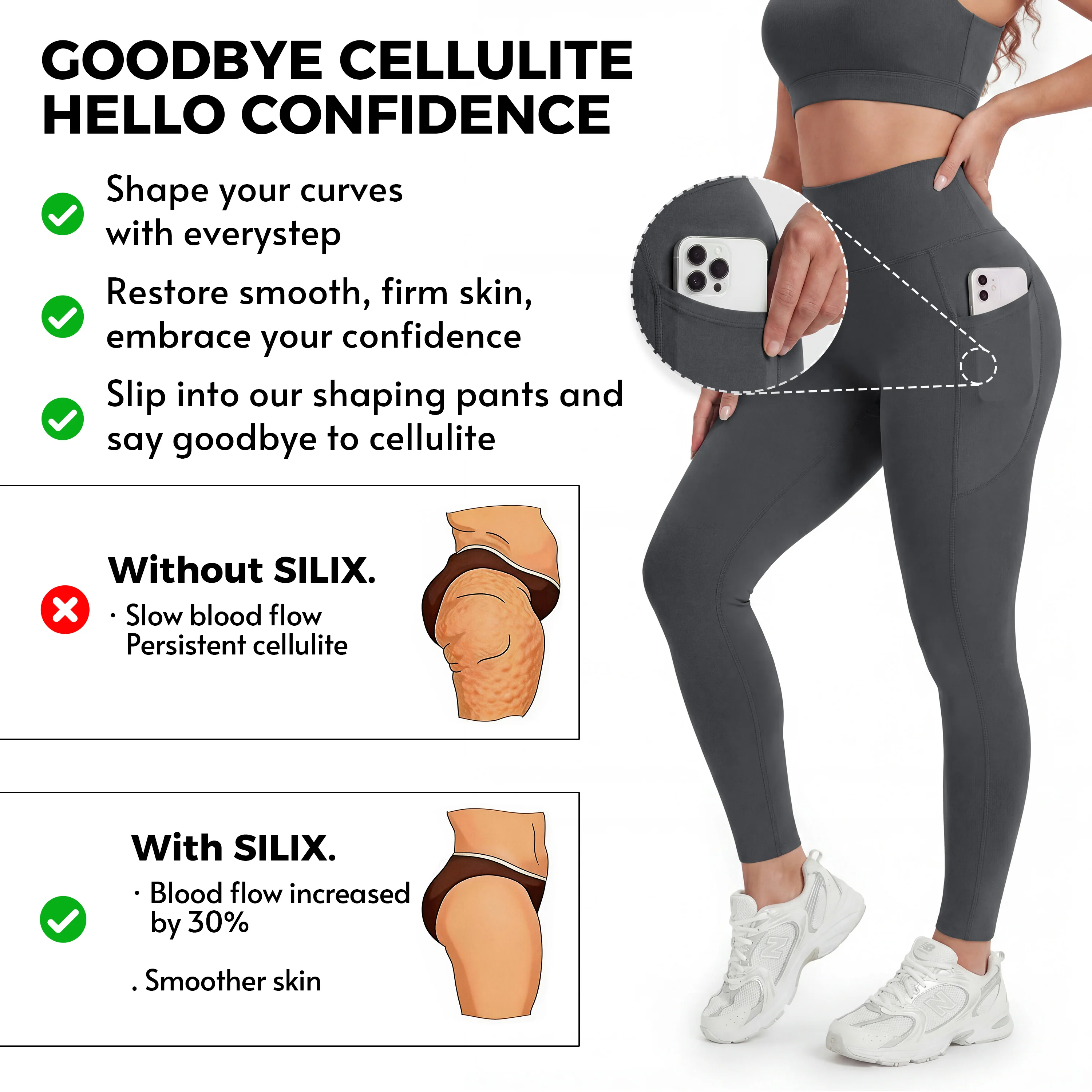 Silix™  Pocket 3D Anti-Cellulite Sculpting Leggings - Image 7