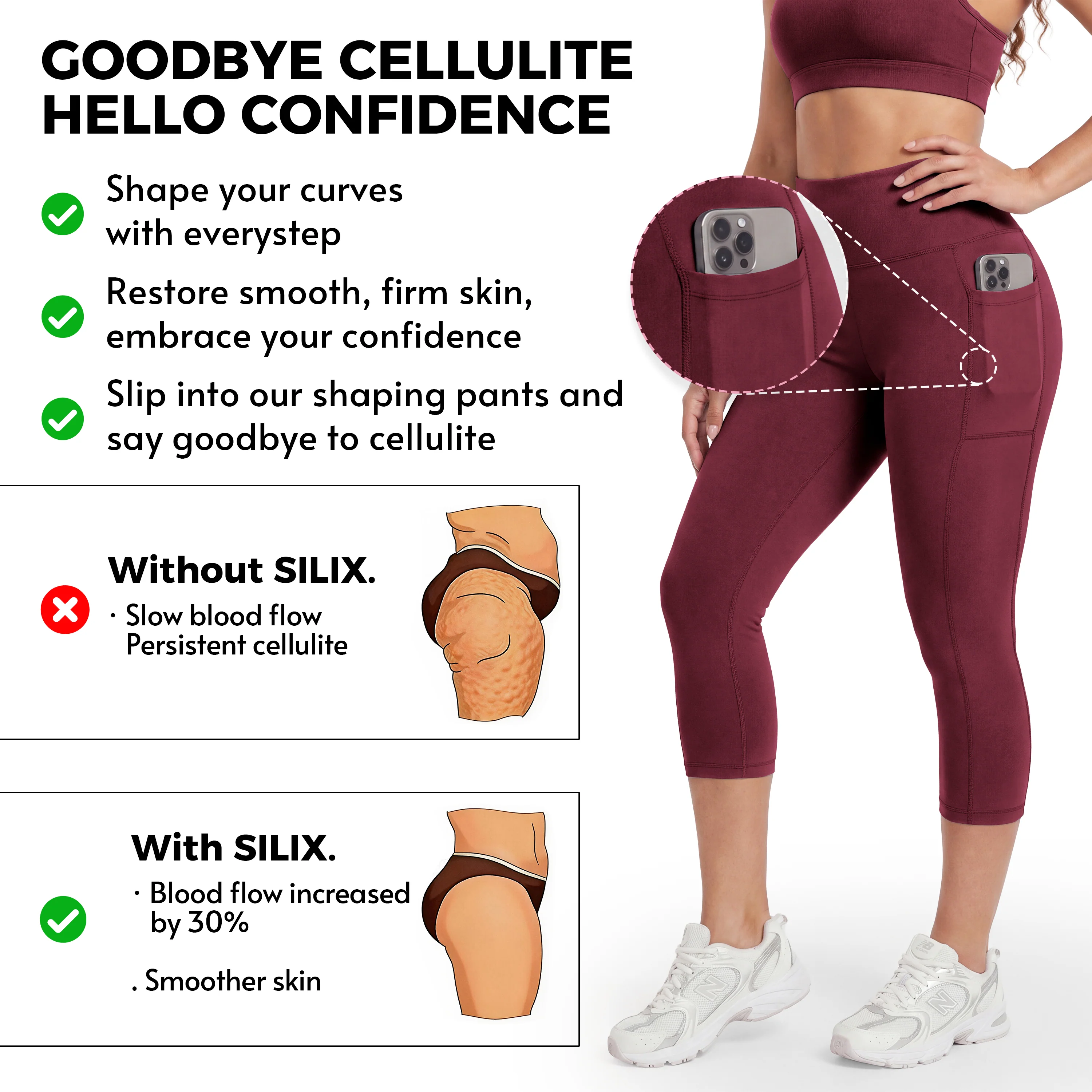 SILIX™ Butt-Lifting Tummy Control Pocket Capris - Image 12