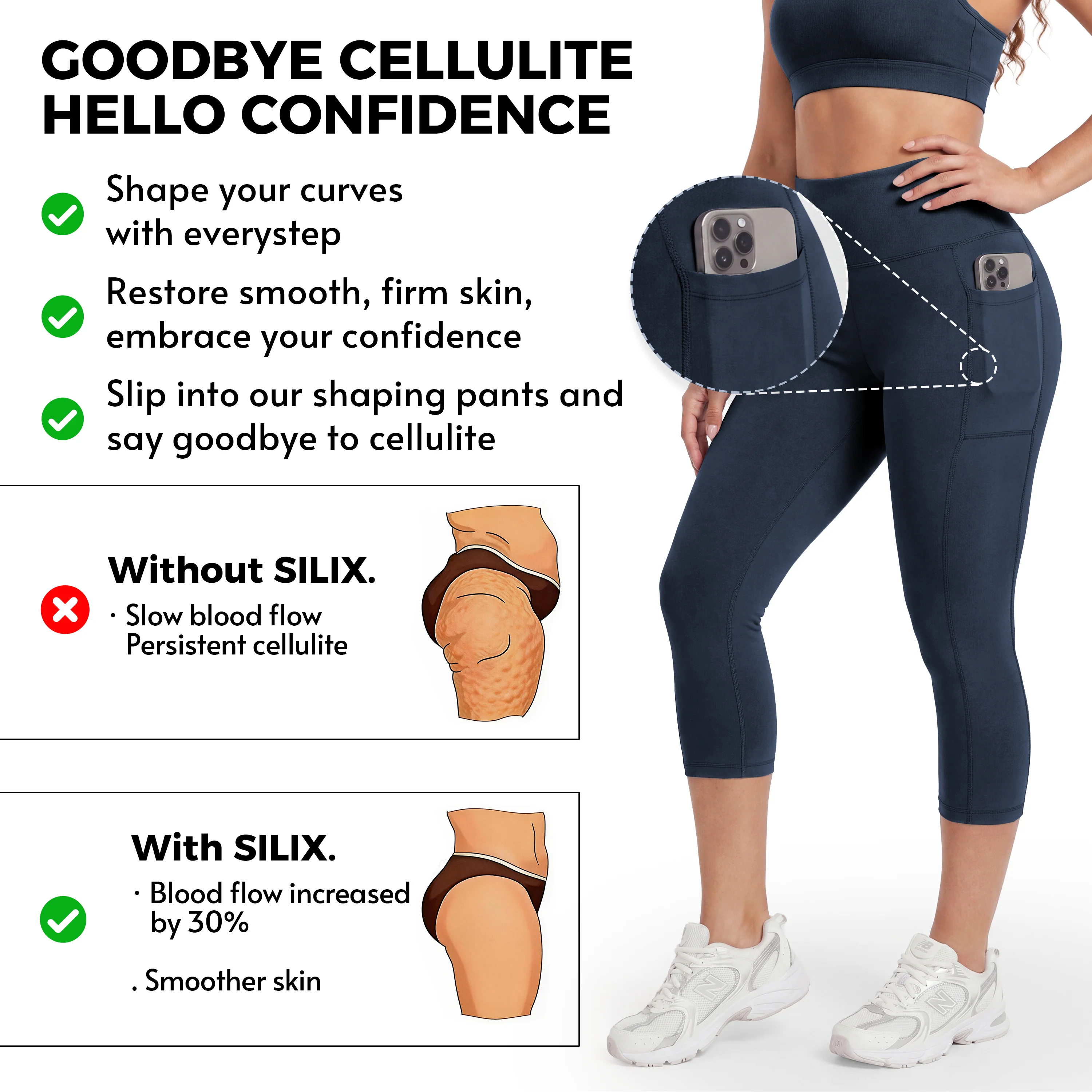 SILIX™ Butt-Lifting Tummy Control Pocket Capris - Image 17
