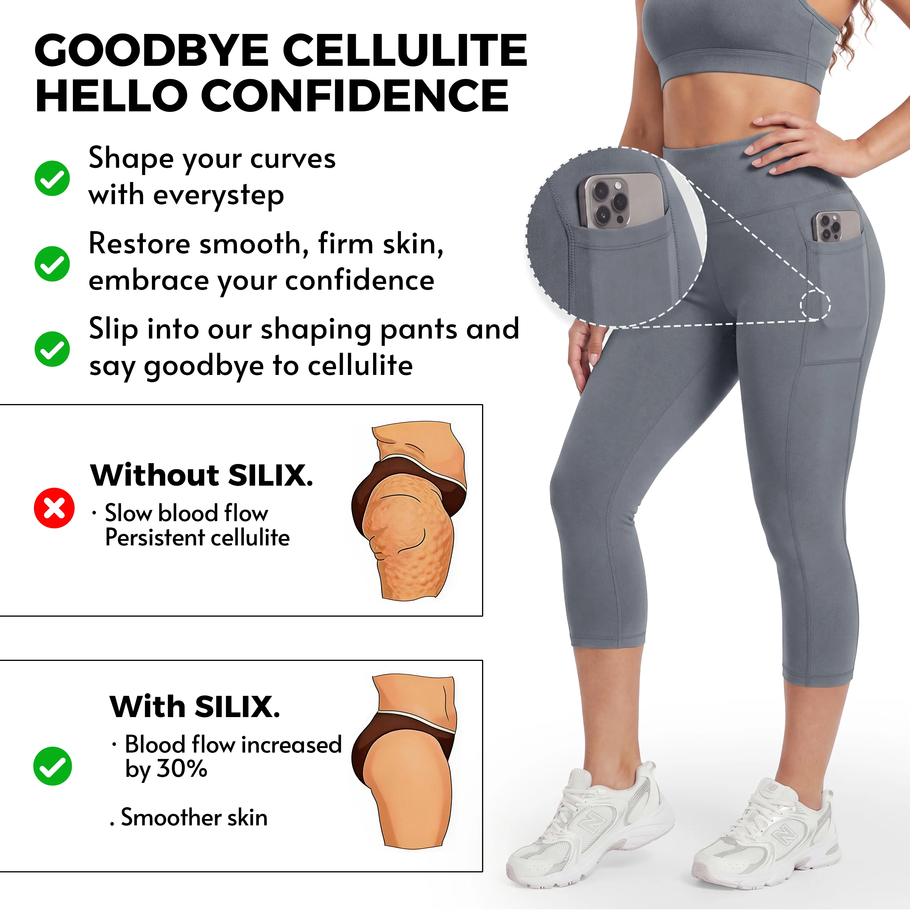 SILIX™ Butt-Lifting Tummy Control Pocket Capris - Image 7